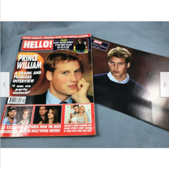 Hello Magazine #683 Oct 2001 Prince William Cover + Poster Y2K Fashion J-Lo - Picture 4 of 6